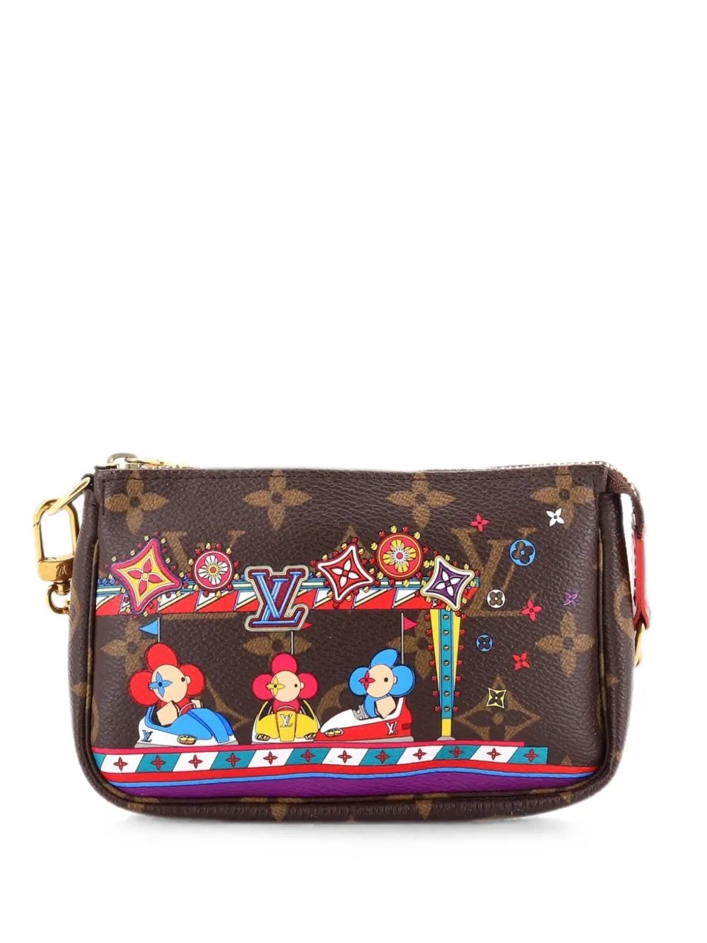 Pochette Accessoires Limited Edition Vivienne Xmas Monogram Canvas Mini clutch bag