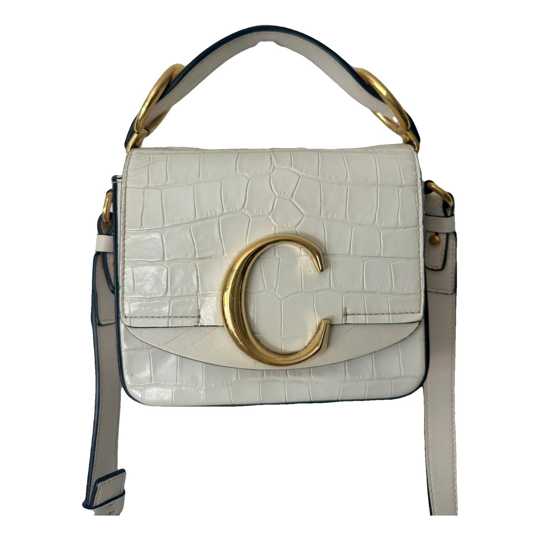 C leather crossbody bag