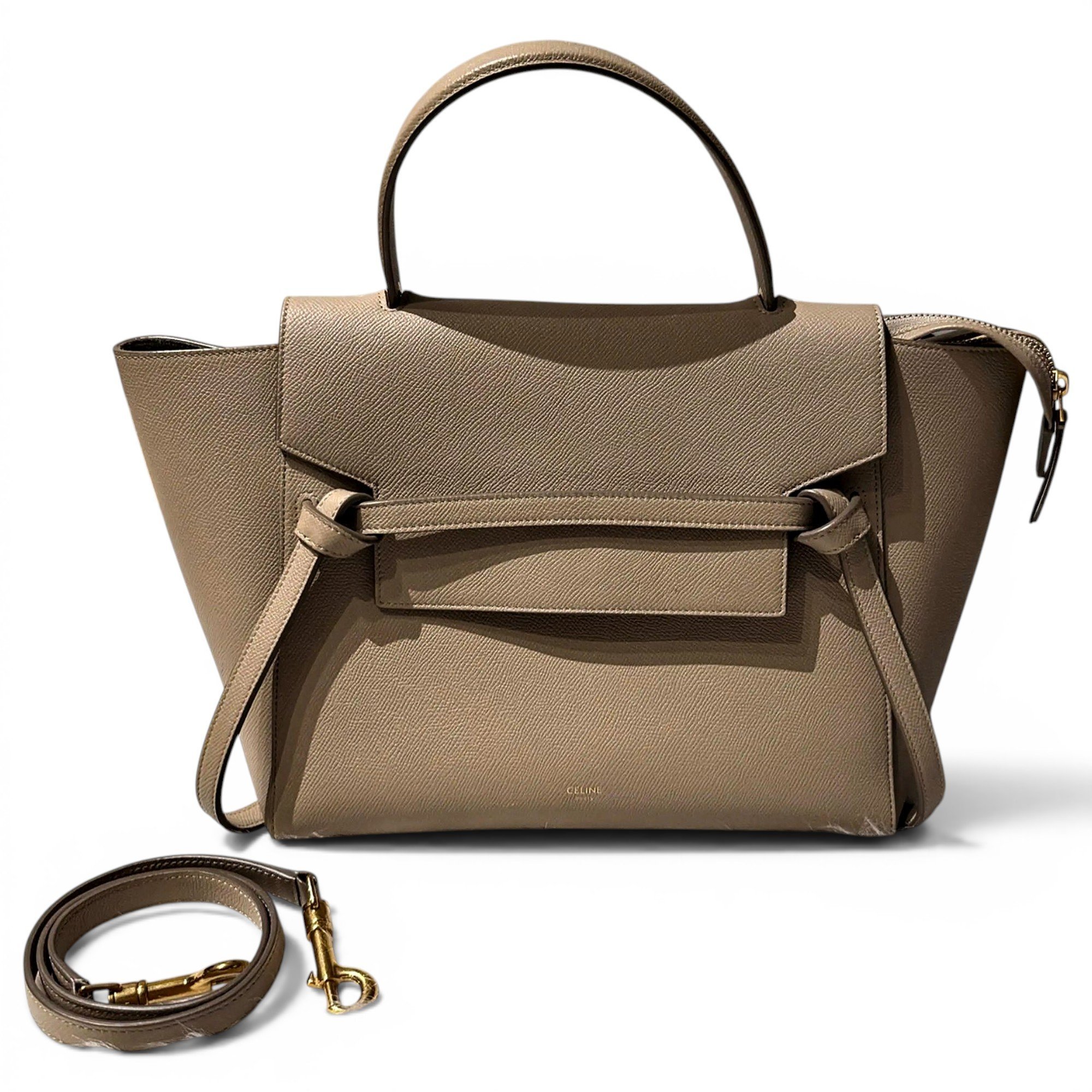 Belt leather handbag