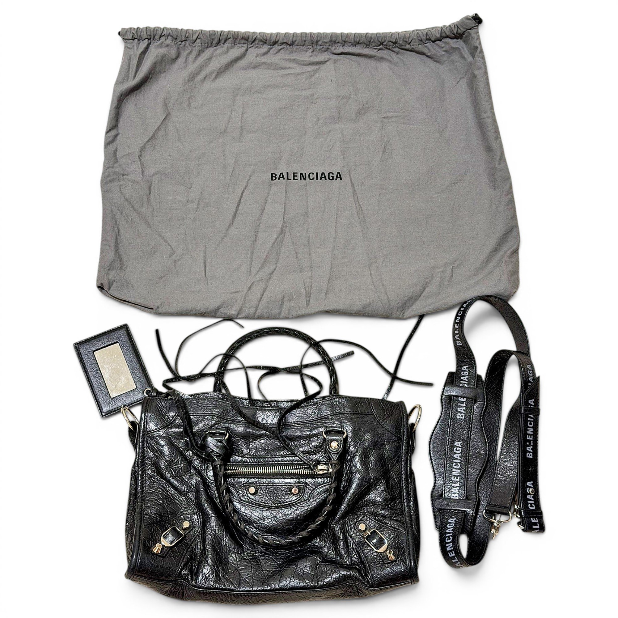 Classic Metalic leather handbag