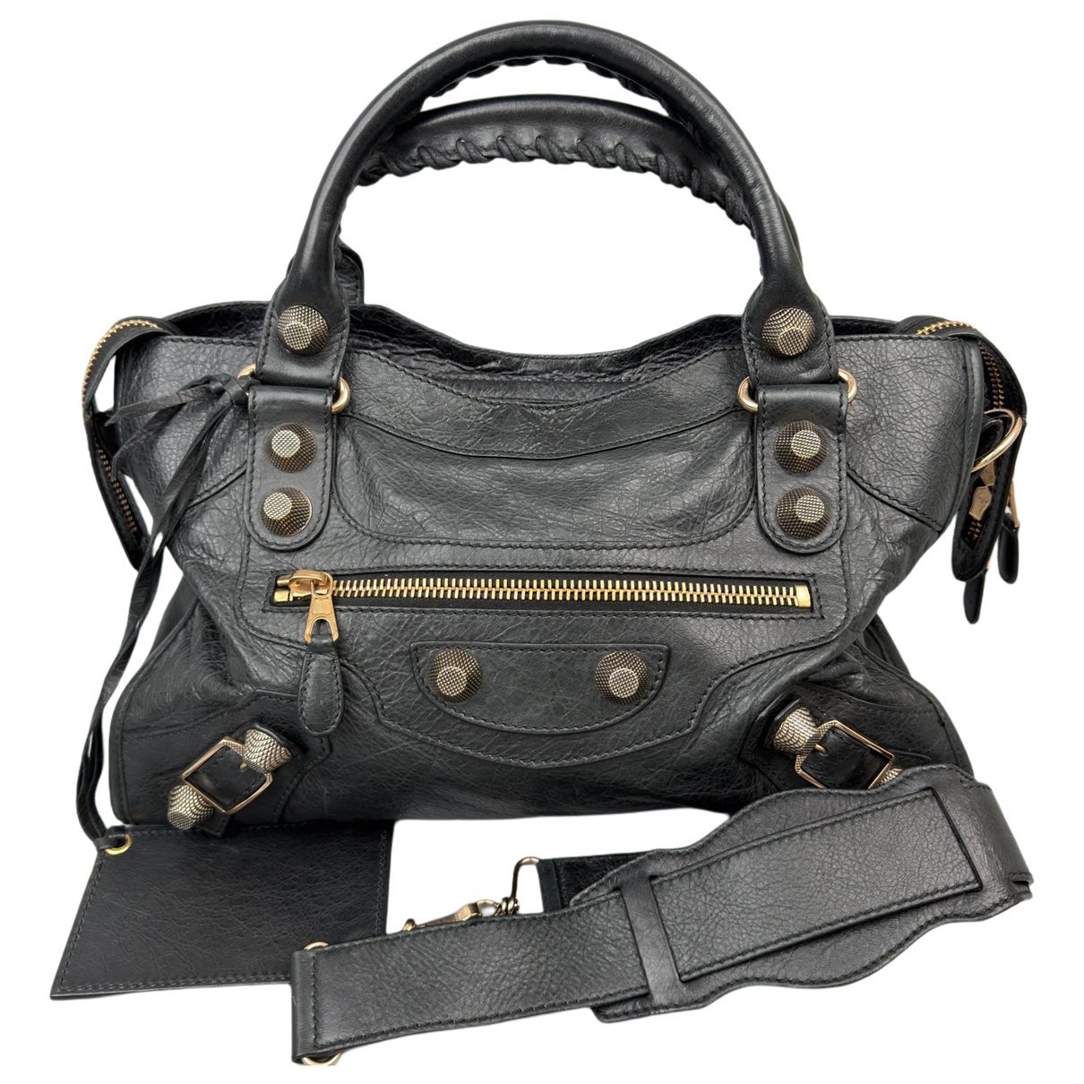 City leather handbag