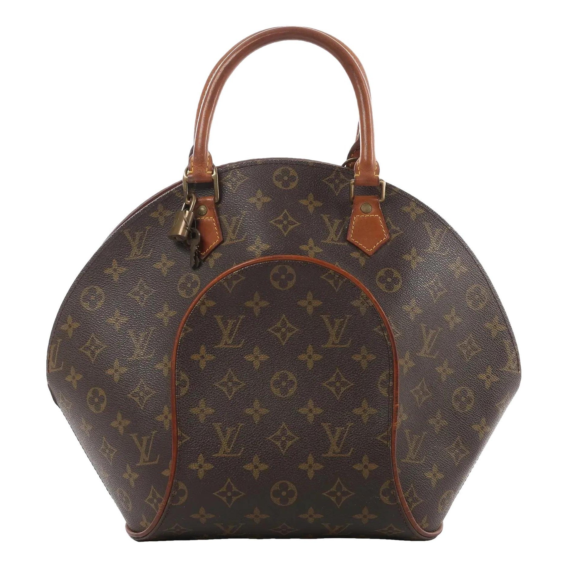 Ellipse leather handbag