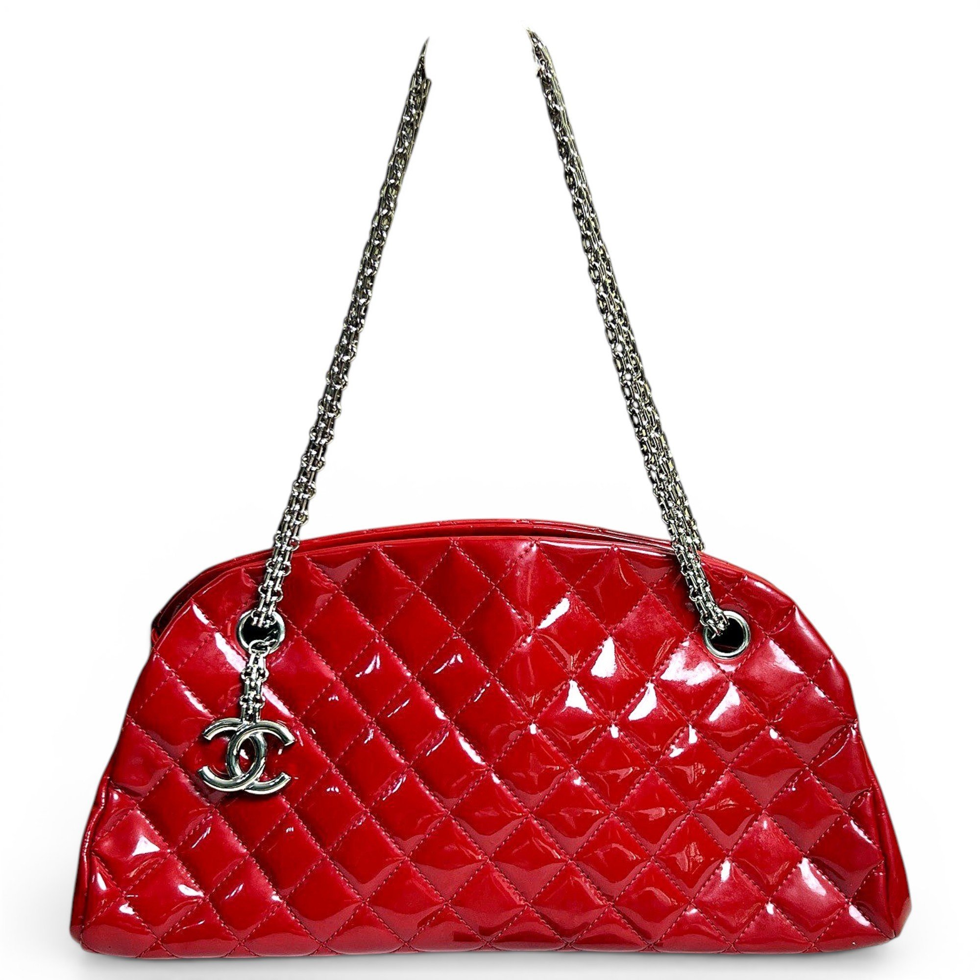 Mademoiselle patent leather bowling bag