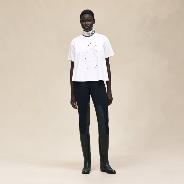 Blanc Embroidered Flared T-shirt