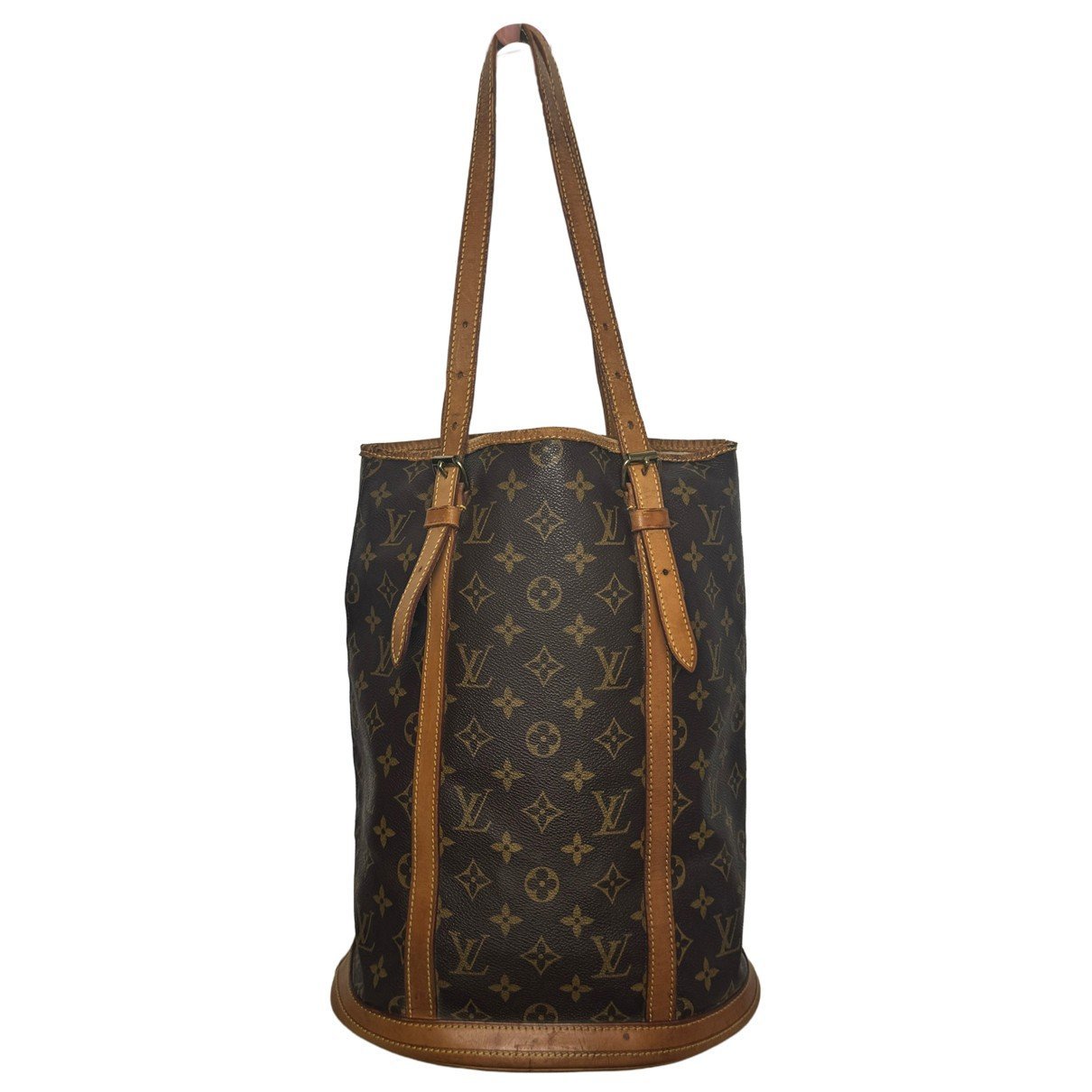 Bucket leather handbag