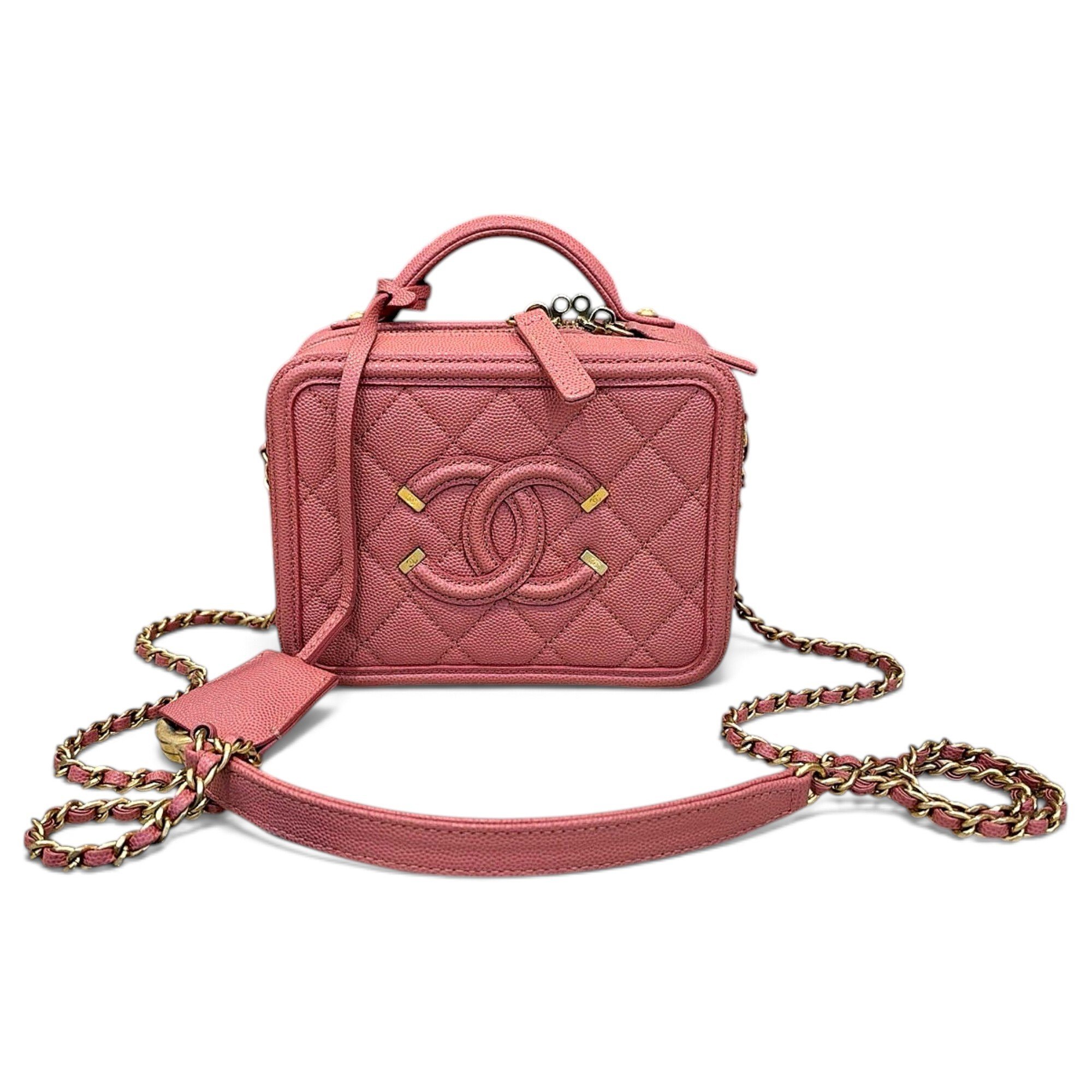 Vanity leather handbag