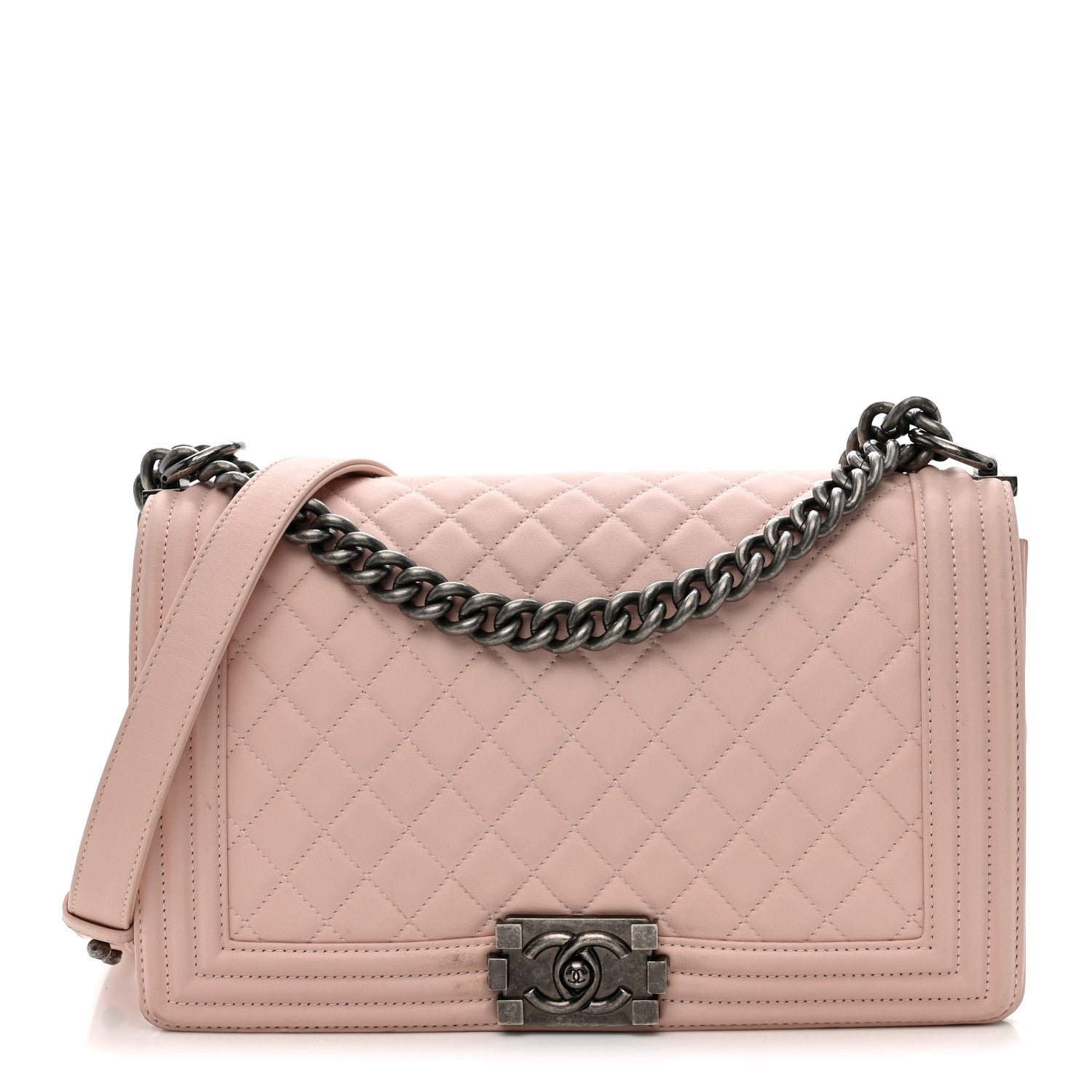 Chanel Lambskin Quilted New Medium Boy Flap Light Pink