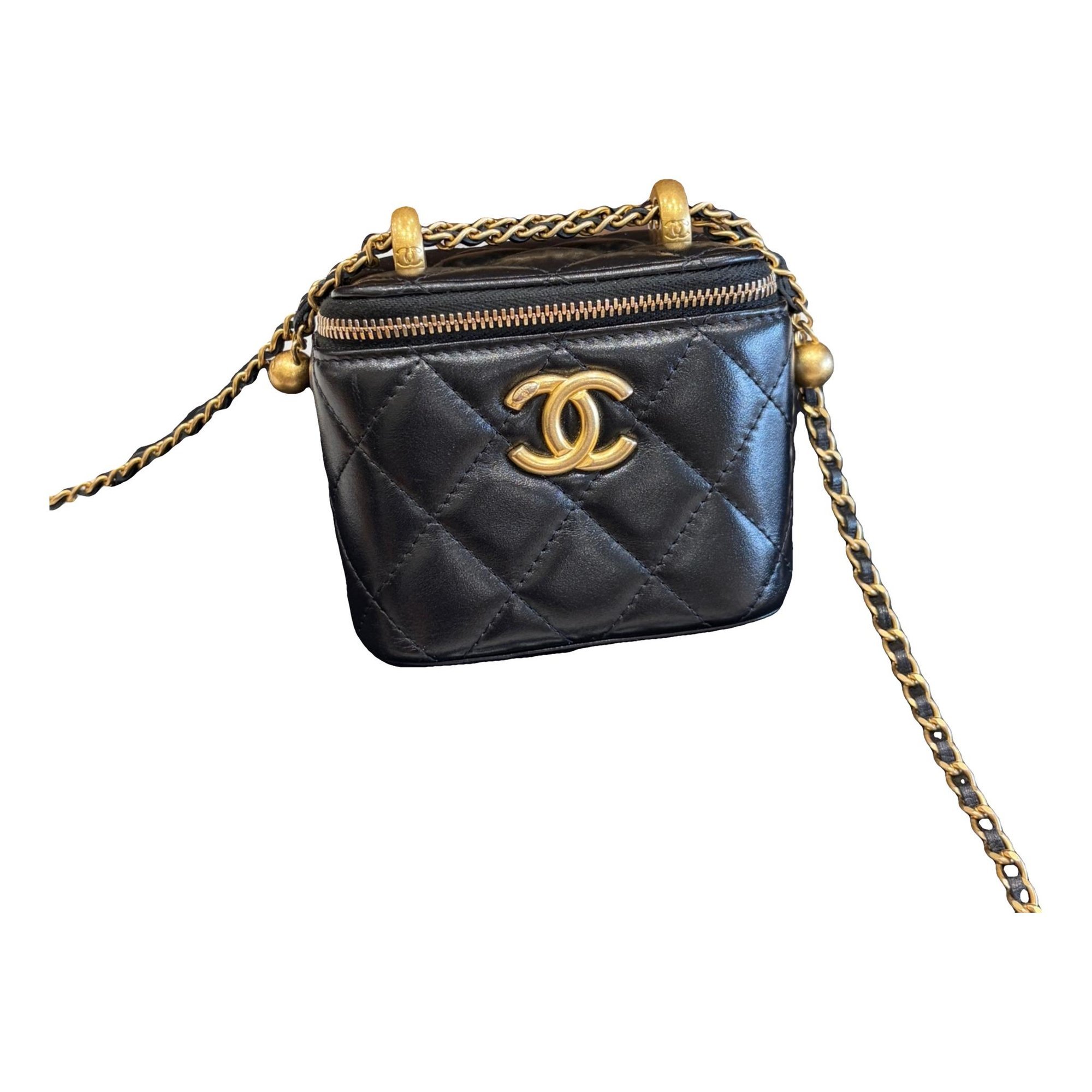 Vanity leather handbag