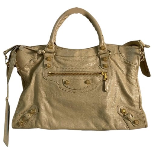 Work leather handbag