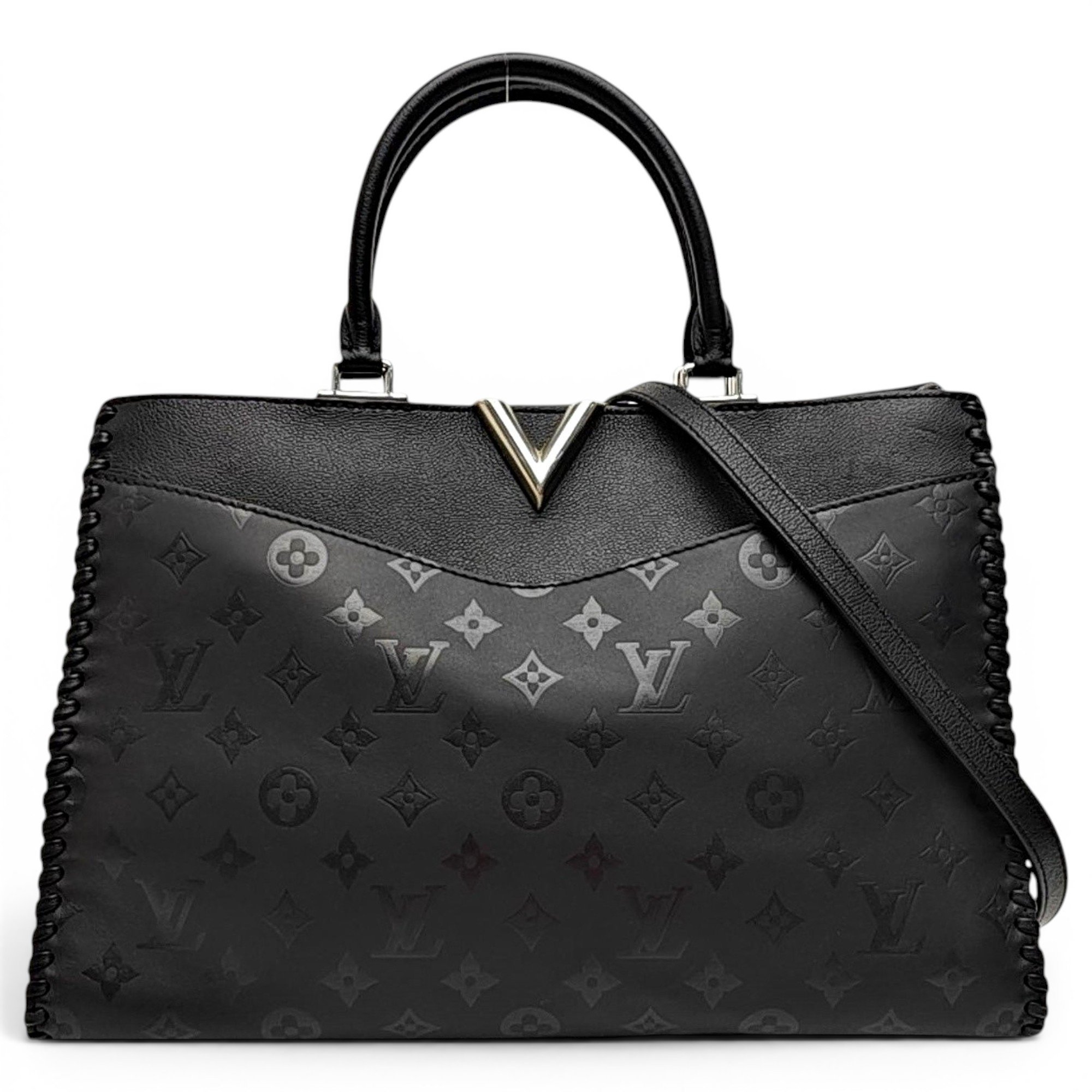 One Handle very leather handbag