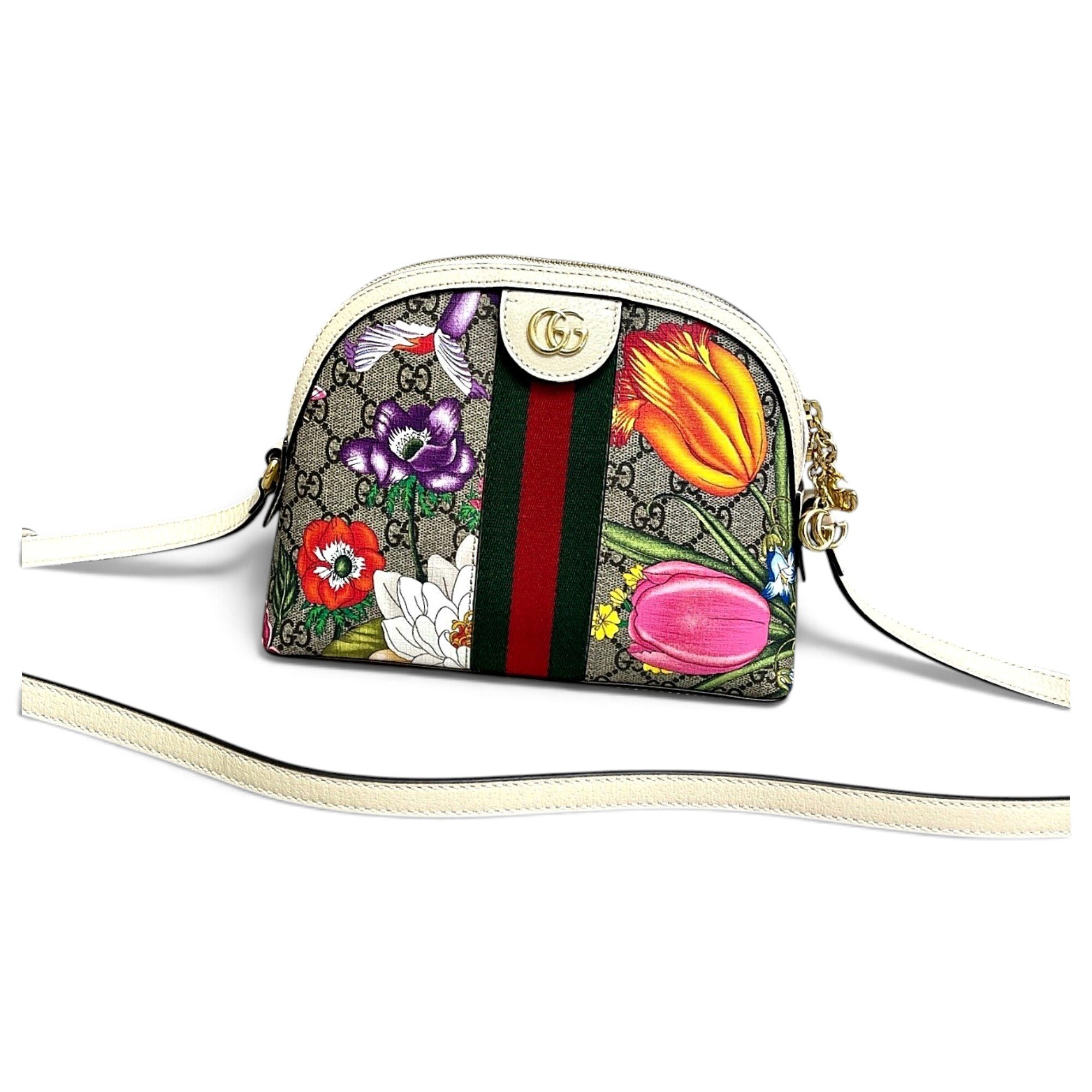 Ophidia Dome leather handbag
