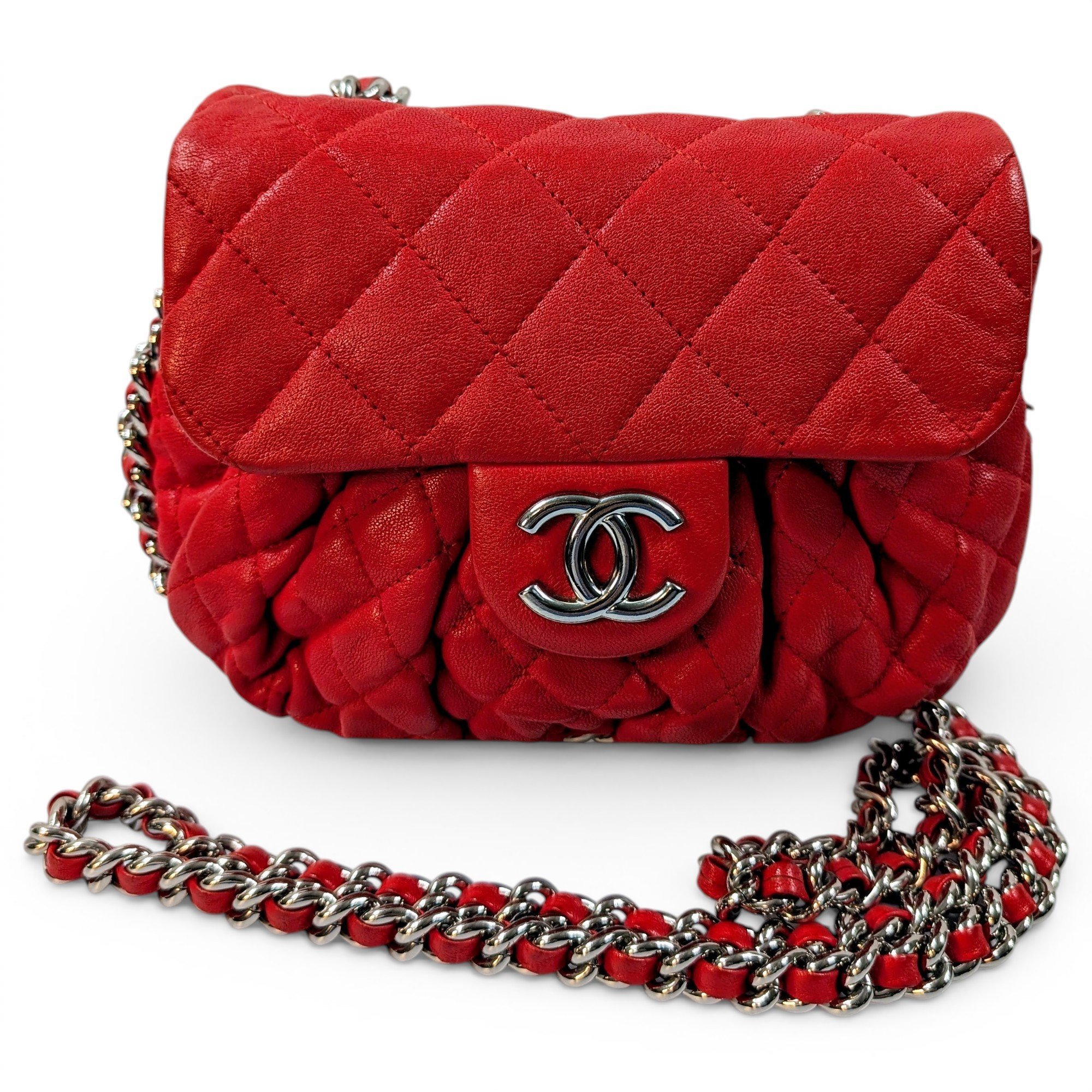 Chain Around leather crossbody bag