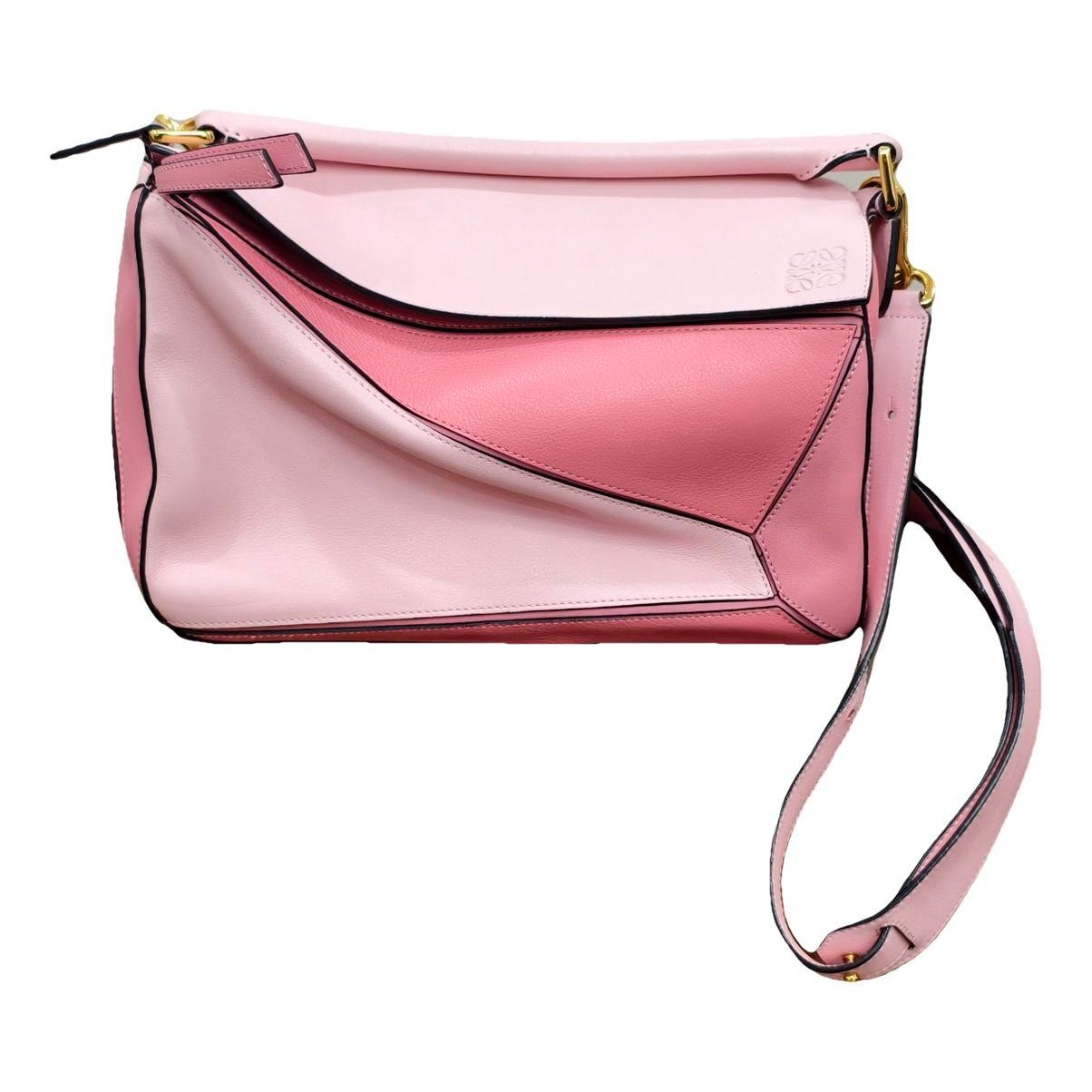 Puzzle leather handbag