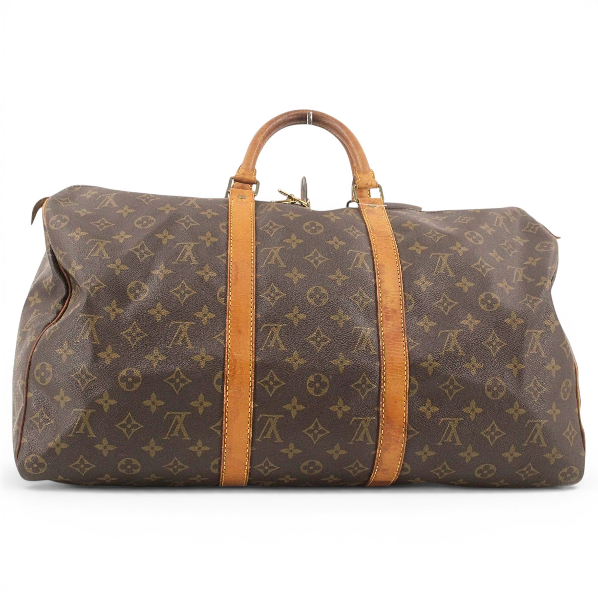 Keepall leather travel bag