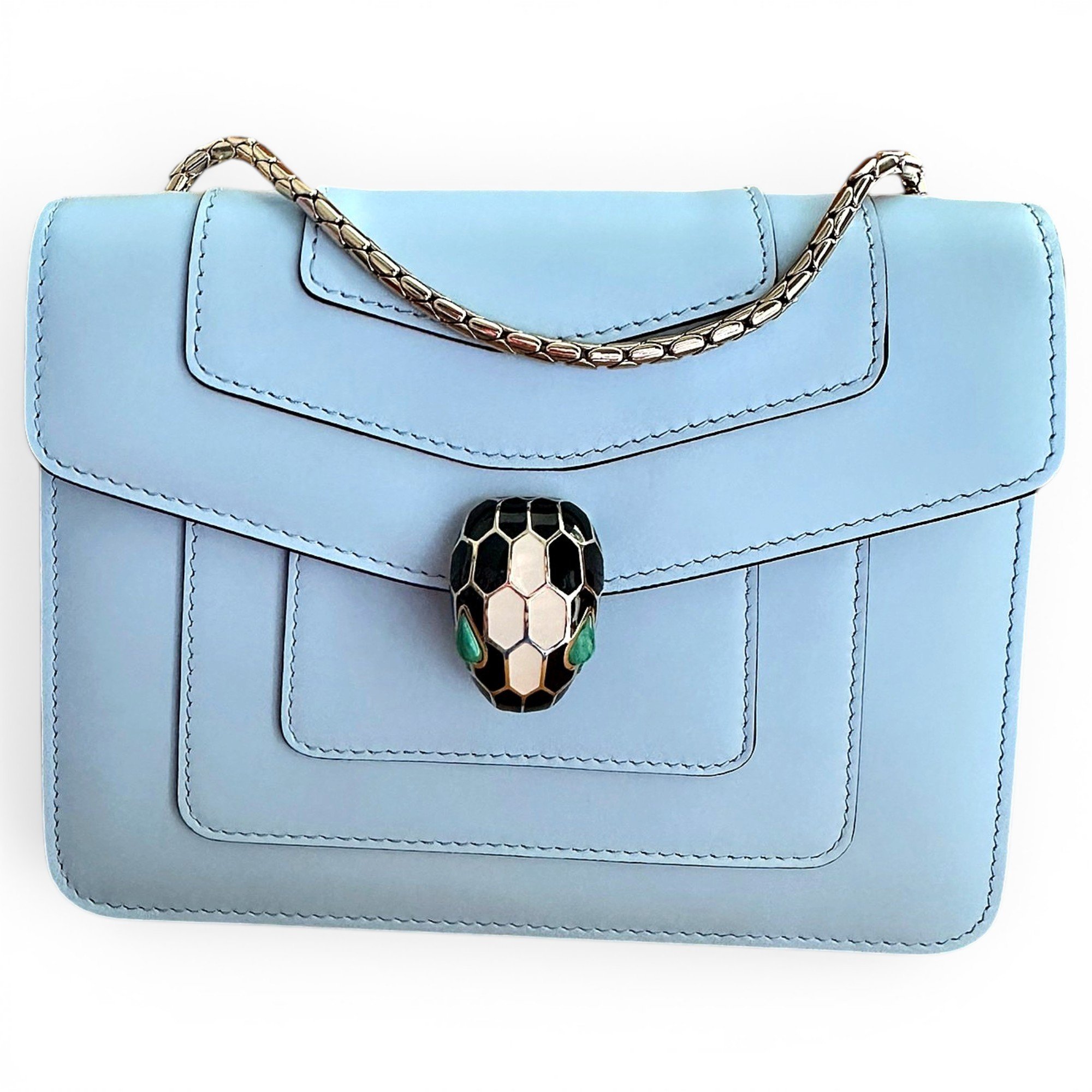 Serpenti leather handbag