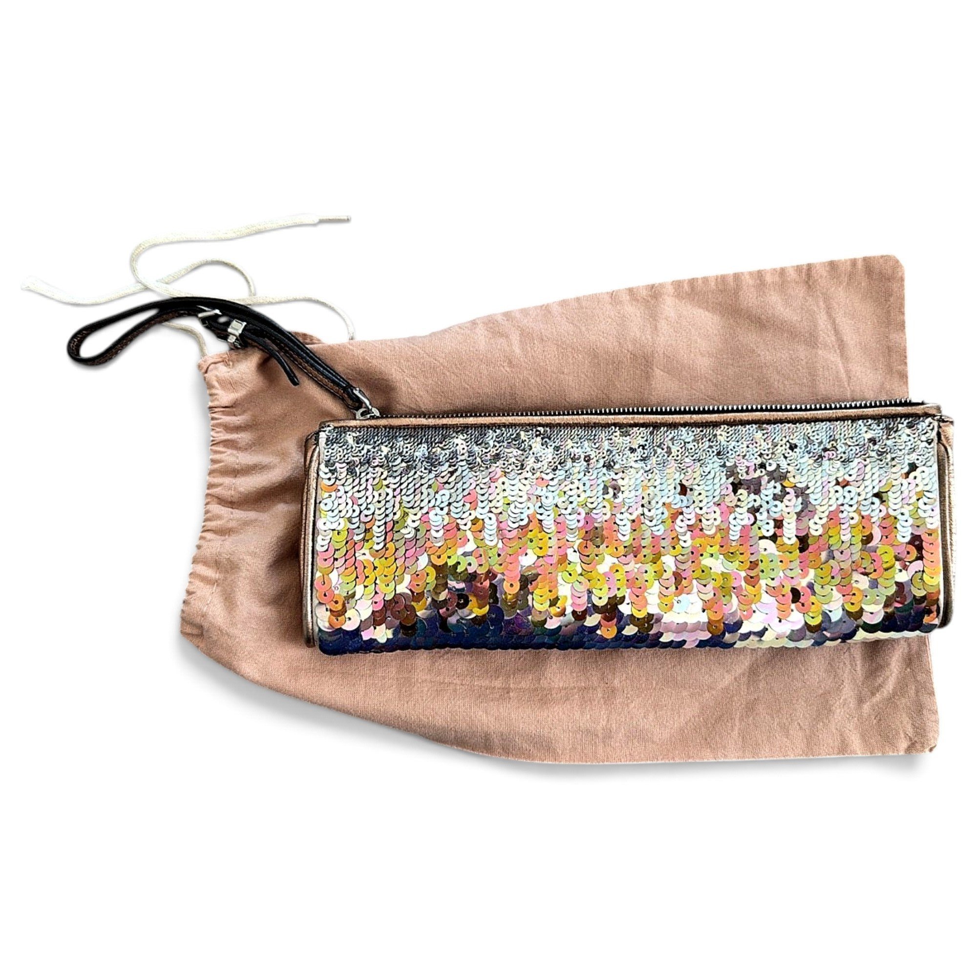 Glitter clutch bag