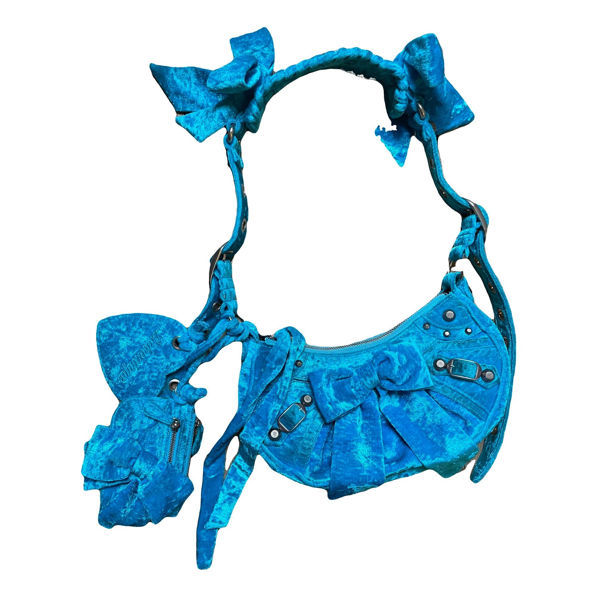 Le Cagole velvet handbag