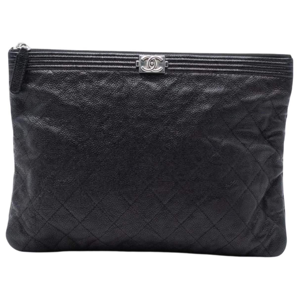 Boy leather clutch bag