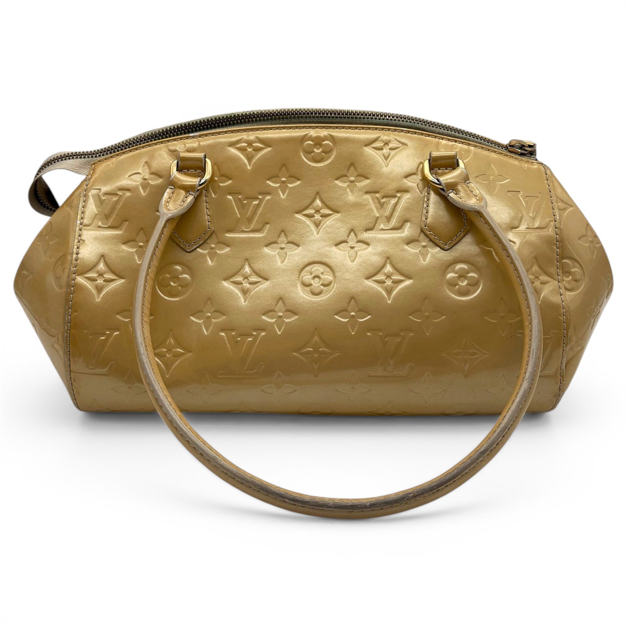 Sherwood patent leather handbag