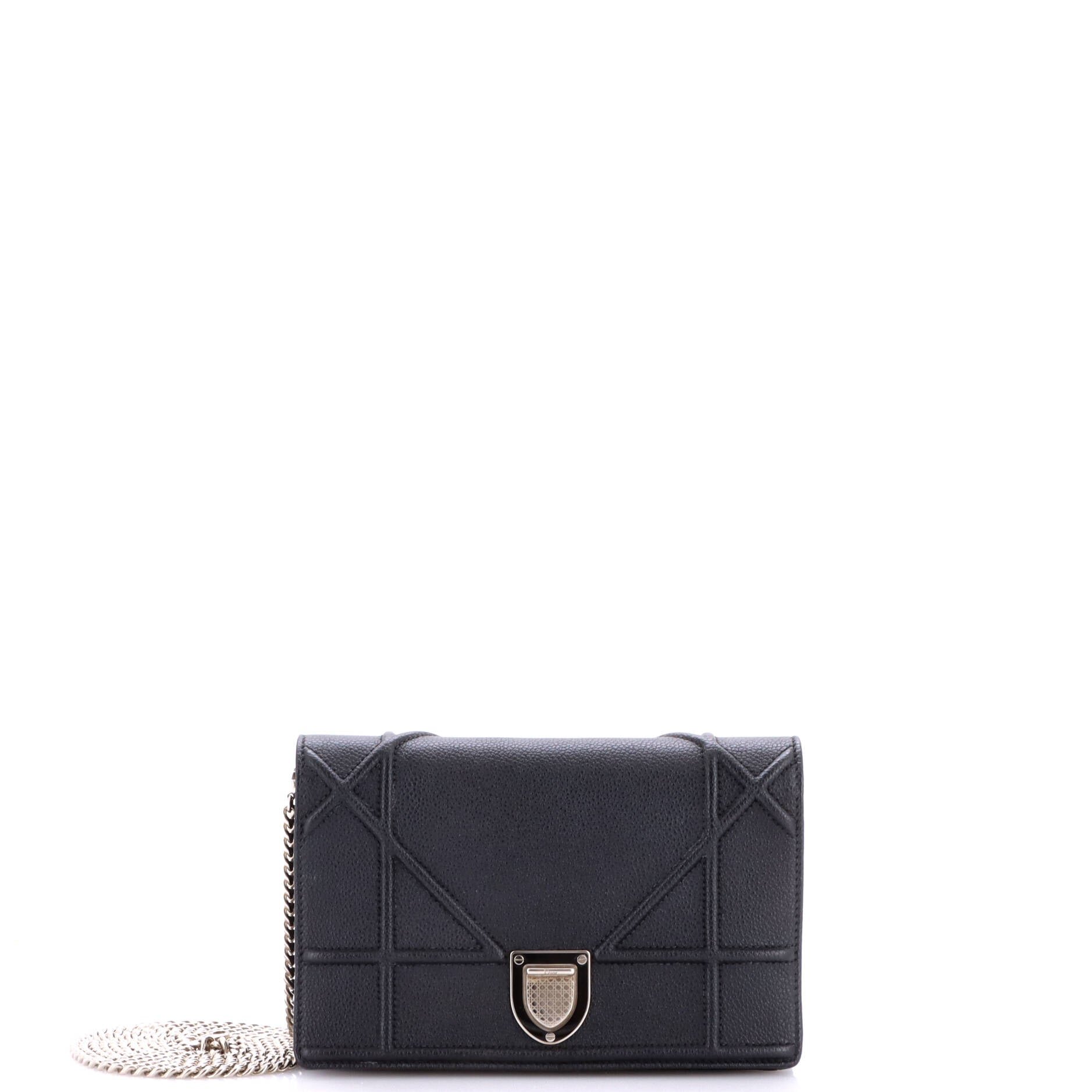 Diorama Wallet on Chain Leather
