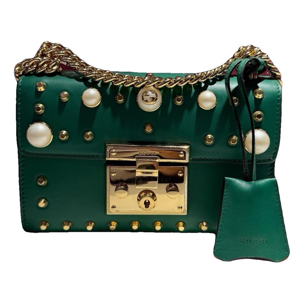 Padlock leather handbag