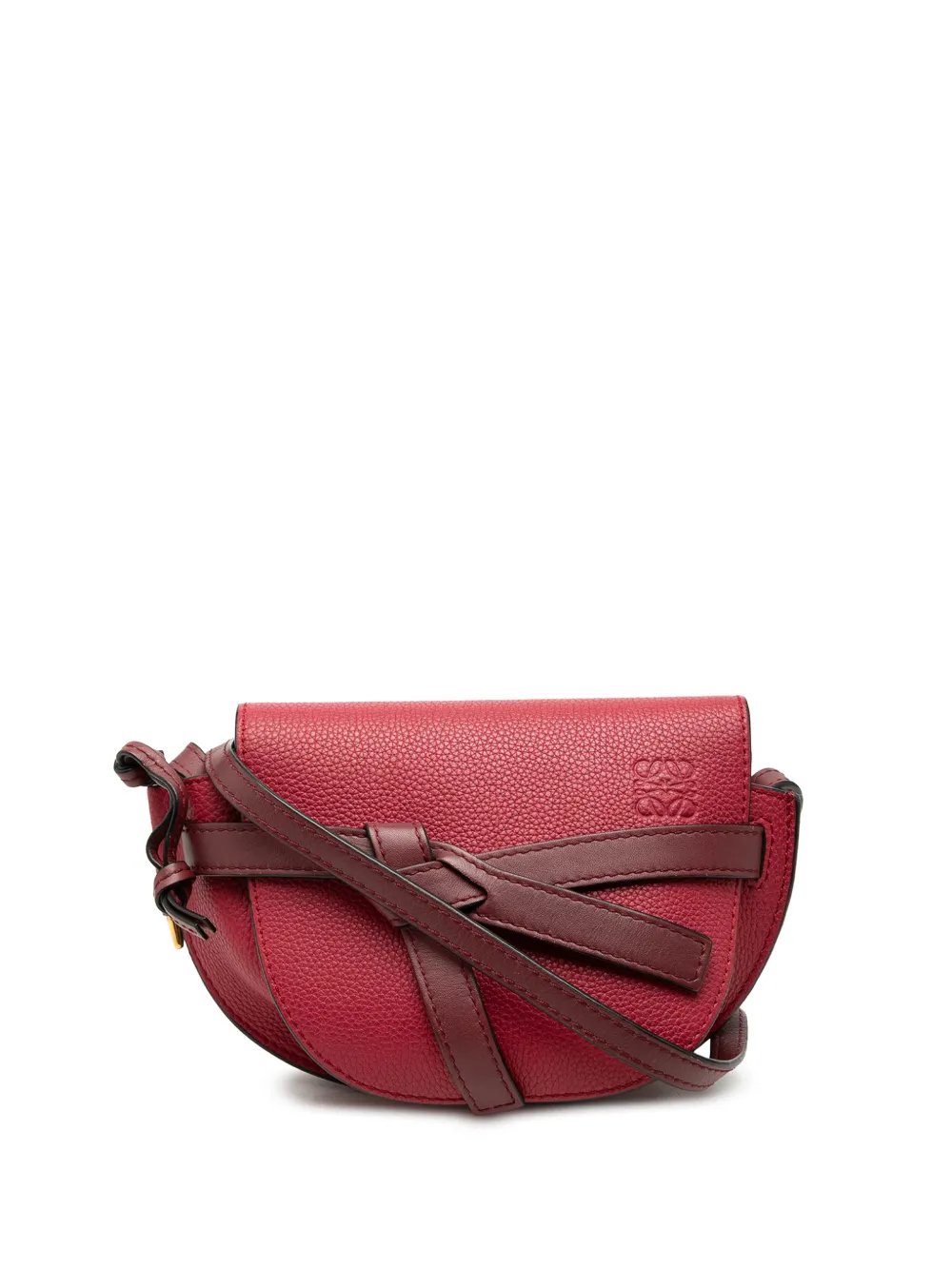 2018 Mini Bicolor Grained Calfskin Gate crossbody bag