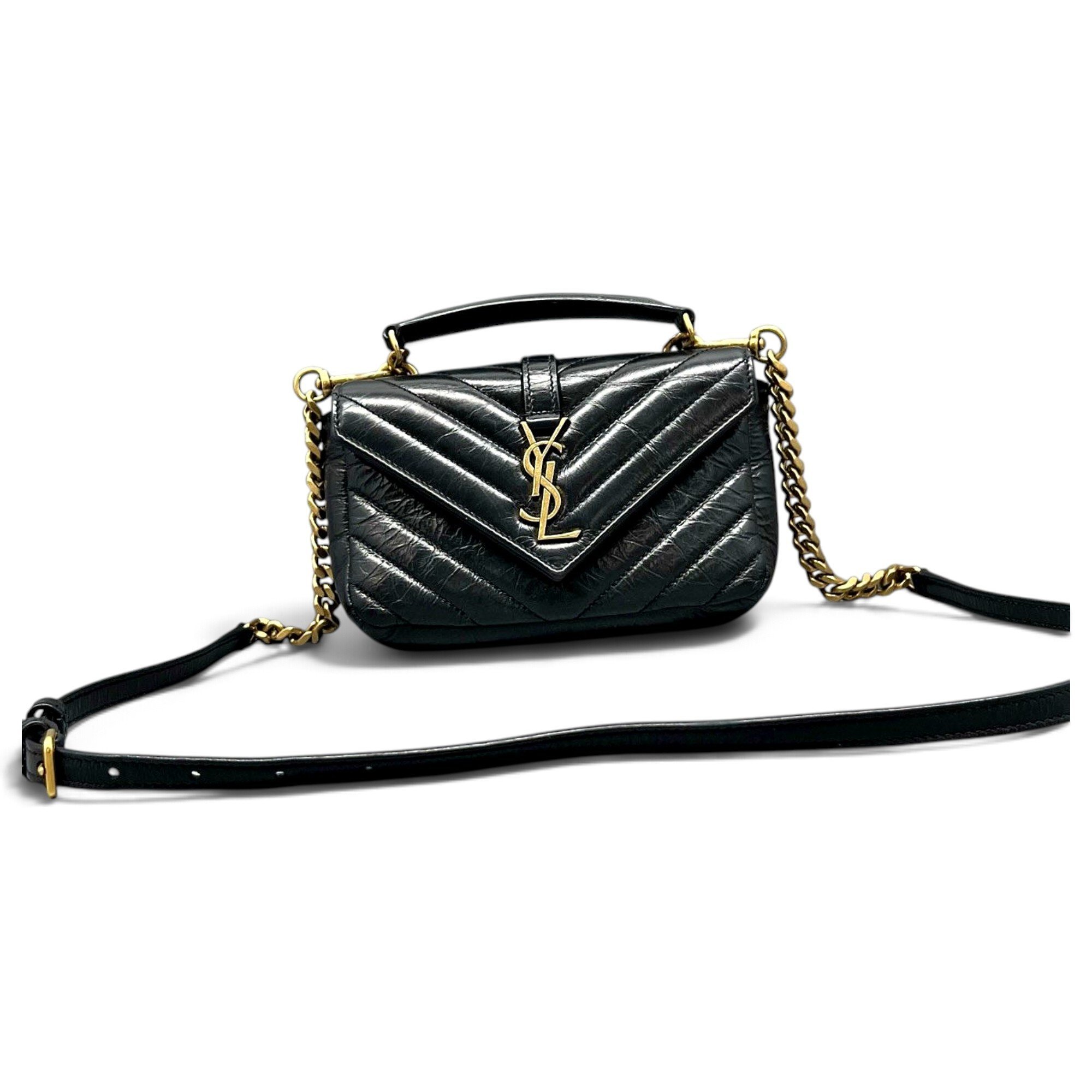 Collége monogramme leather handbag