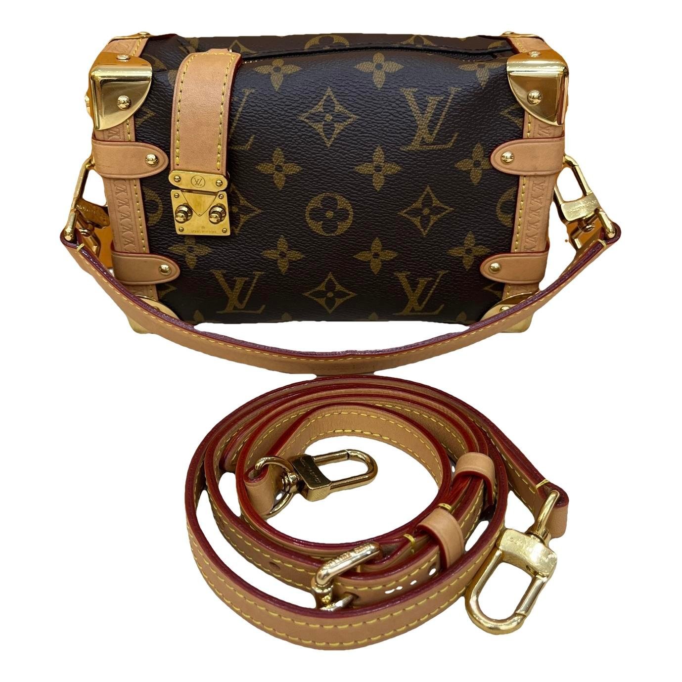Side Trunk leather handbag