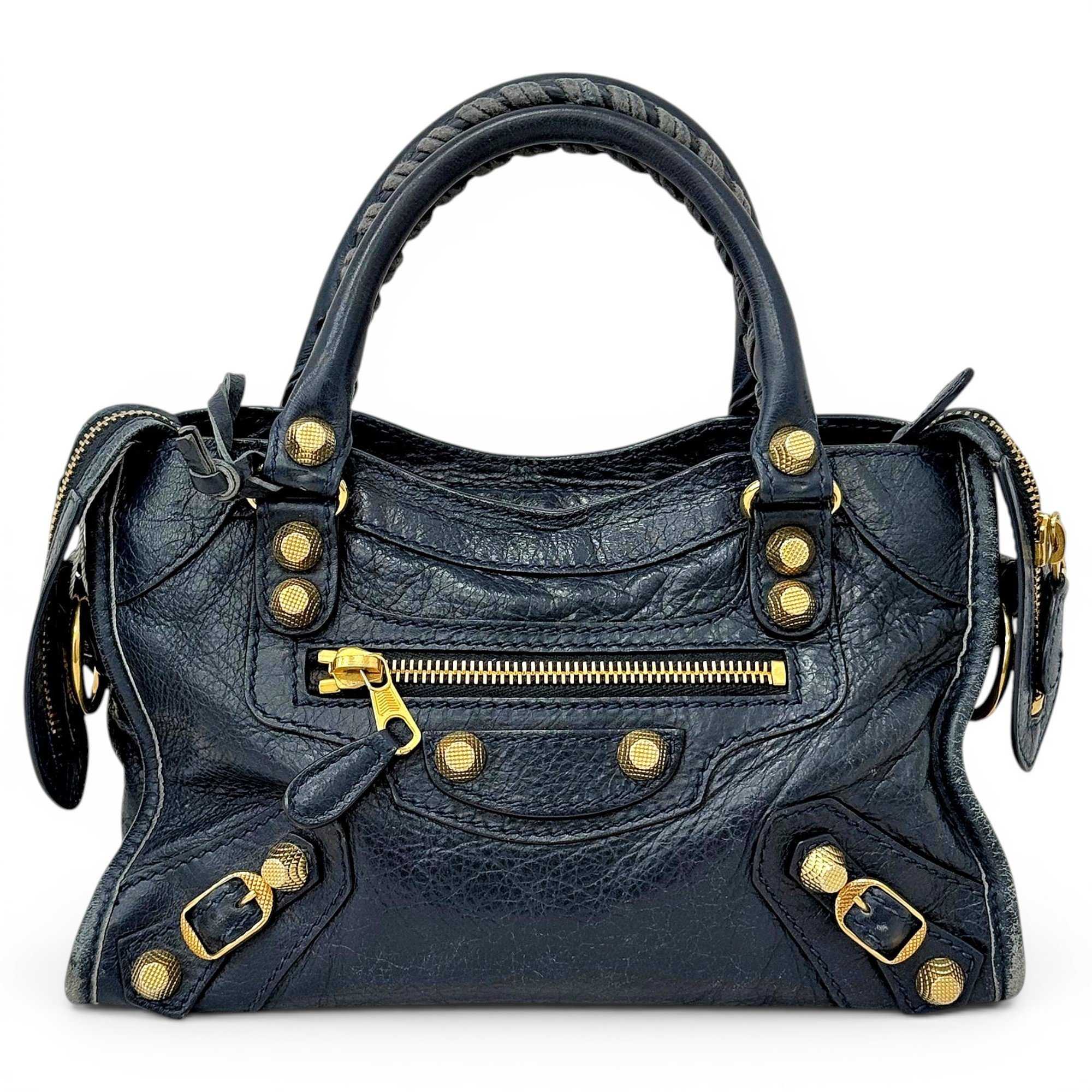 City leather handbag