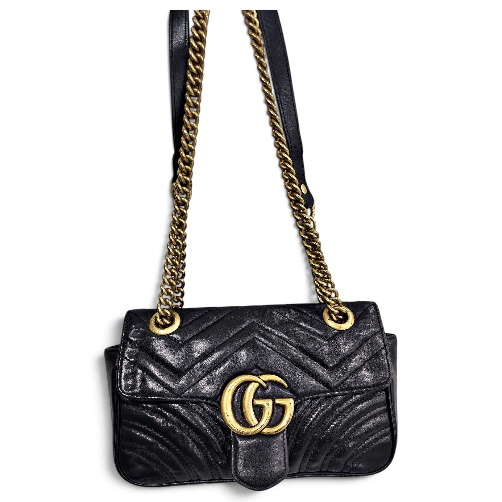 GG Marmont Flap leather handbag