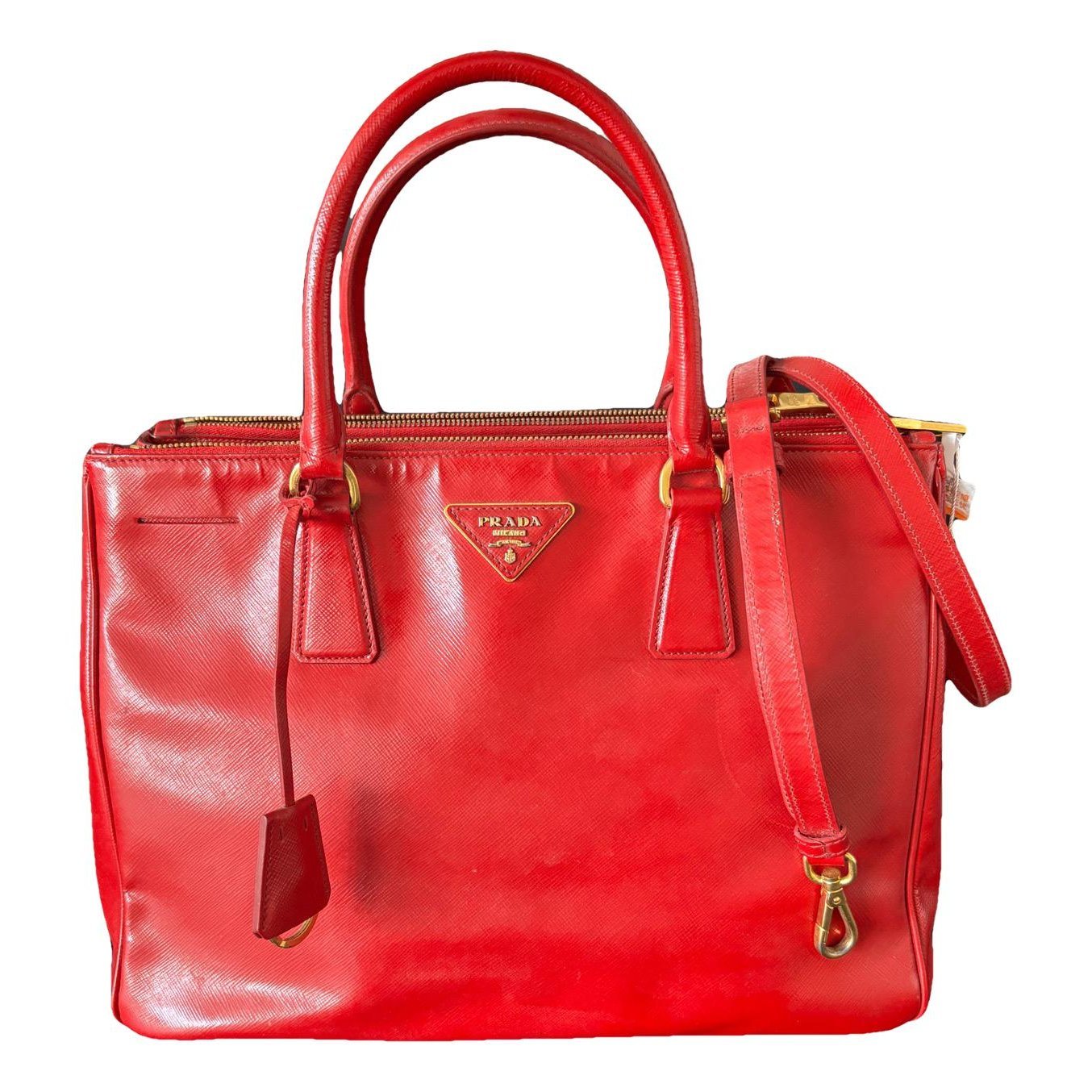 Galleria patent leather handbag