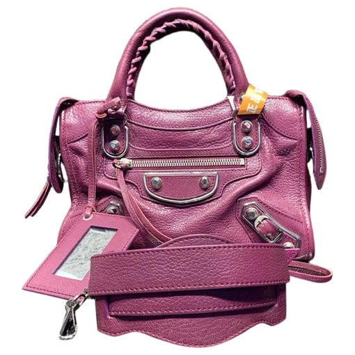 City leather handbag