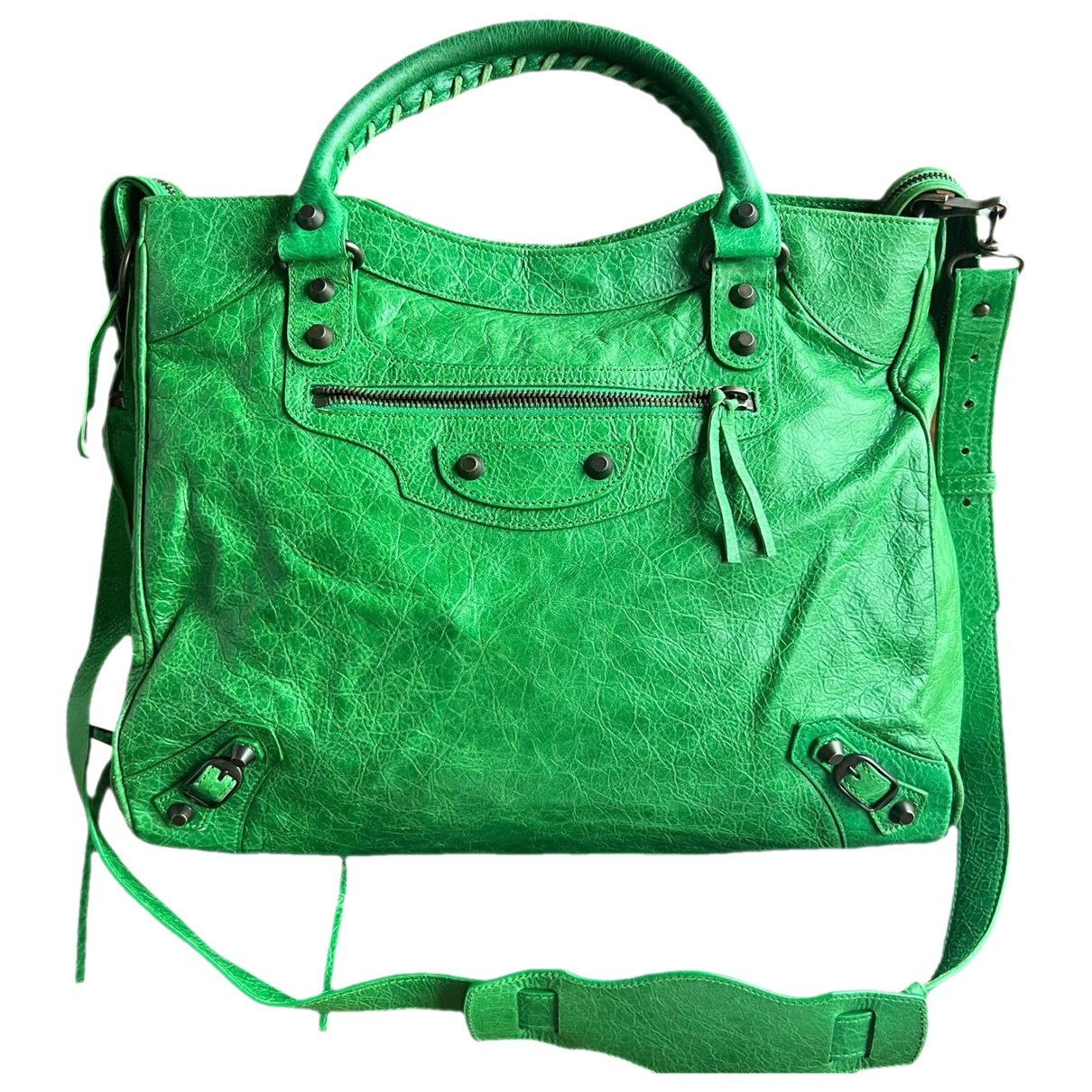 City leather handbag