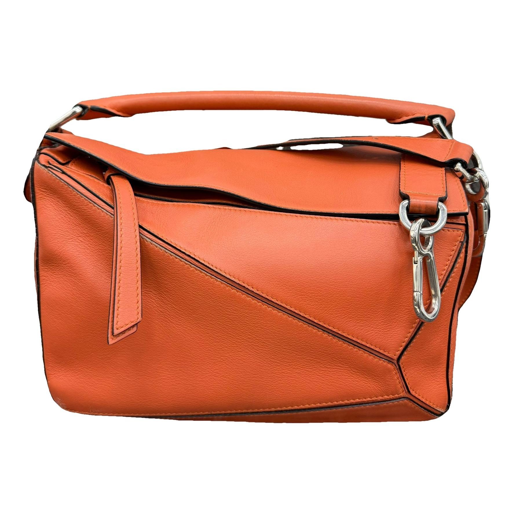 Puzzle leather handbag