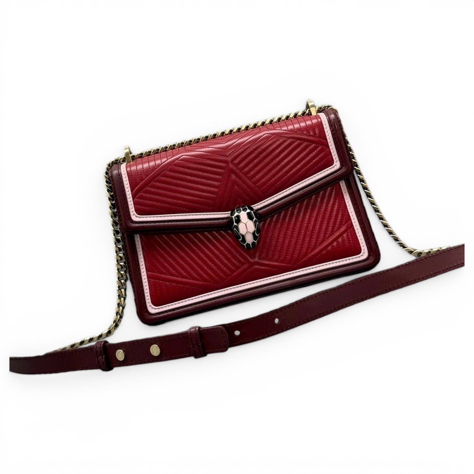 Serpenti leather handbag