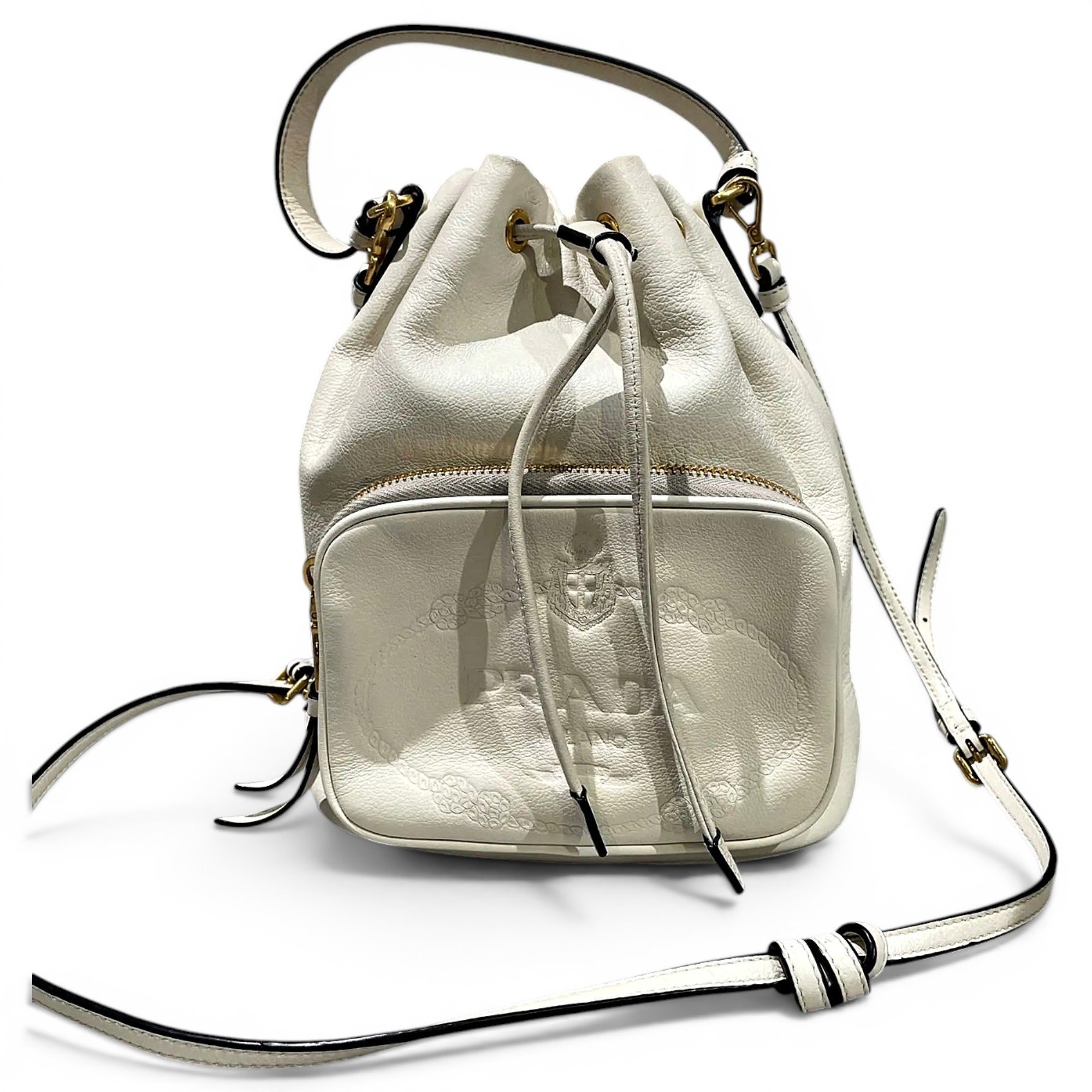 Duet leather crossbody bag