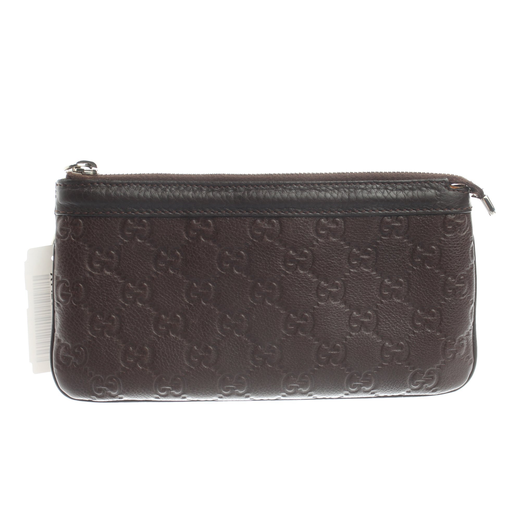Leather clutch bag