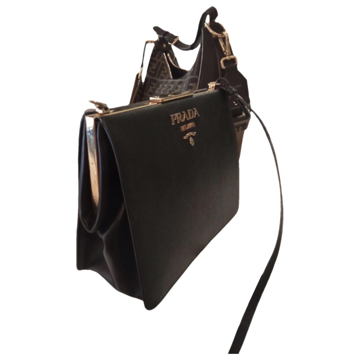 Light Frame leather clutch bag