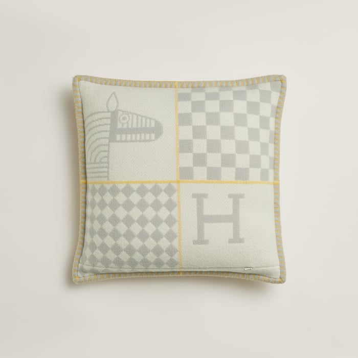 Gris Avalon Animaux Nattes Pillow