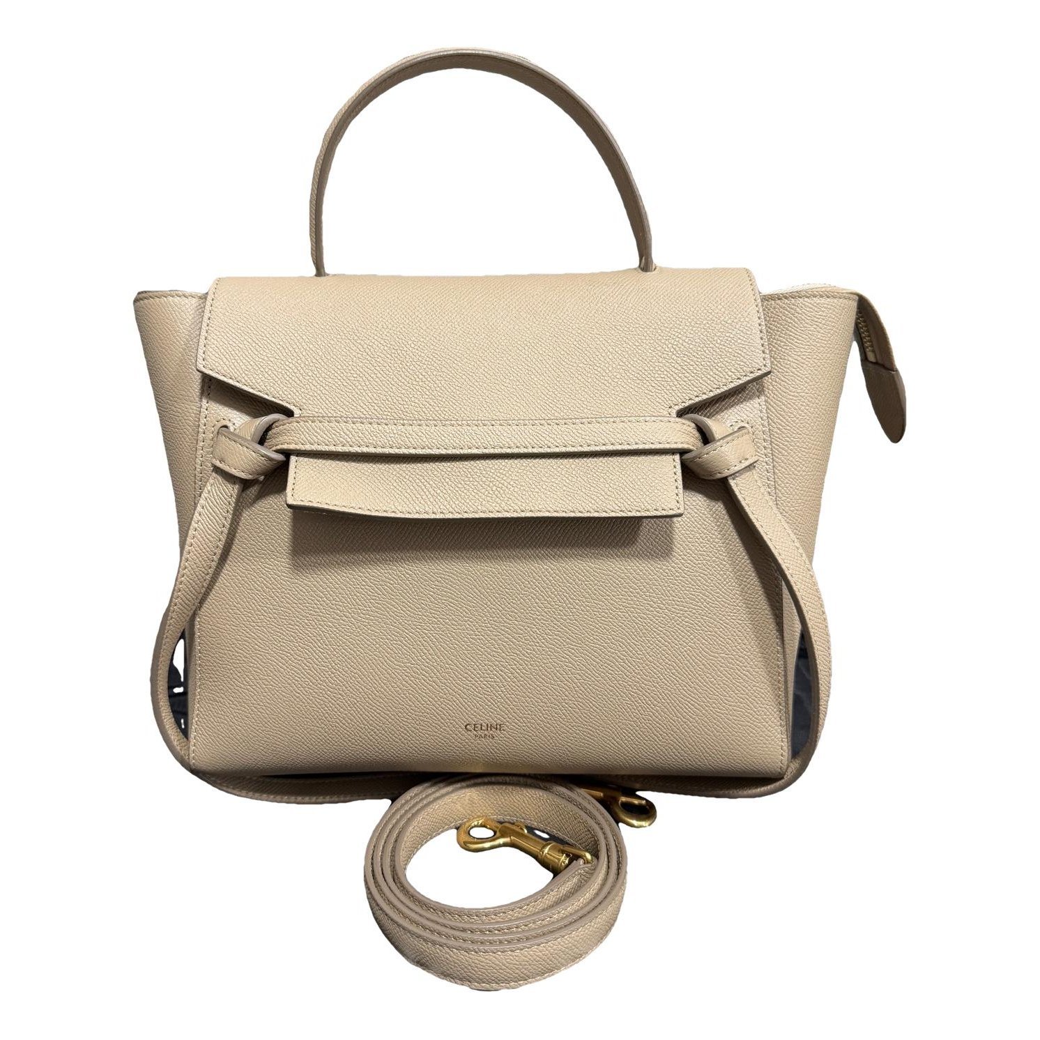 Belt leather handbag
