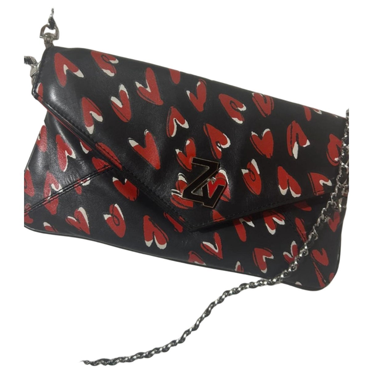 Rock leather clutch bag