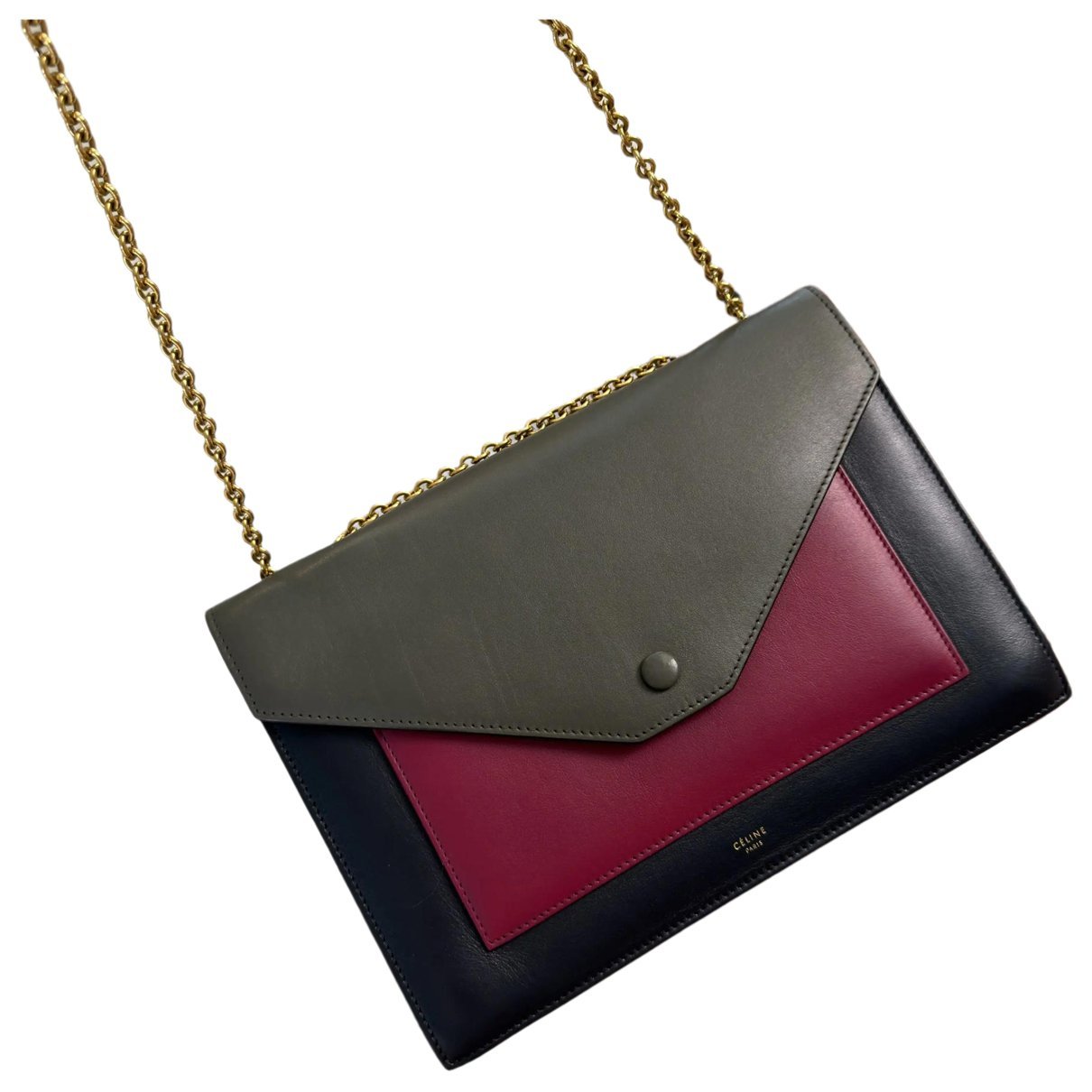 Pocket leather handbag