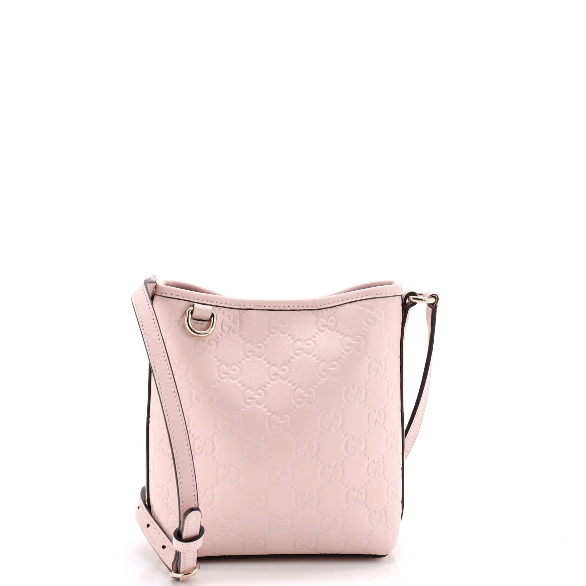 GG Emblem Bucket Bag GG Debossed Leather Nano