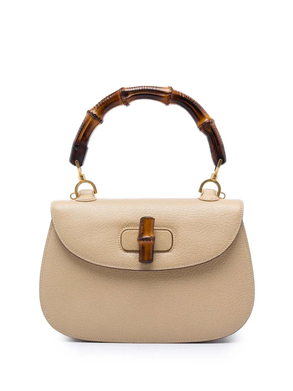 20th Century Grained Calfskin Bamboo Night satchel