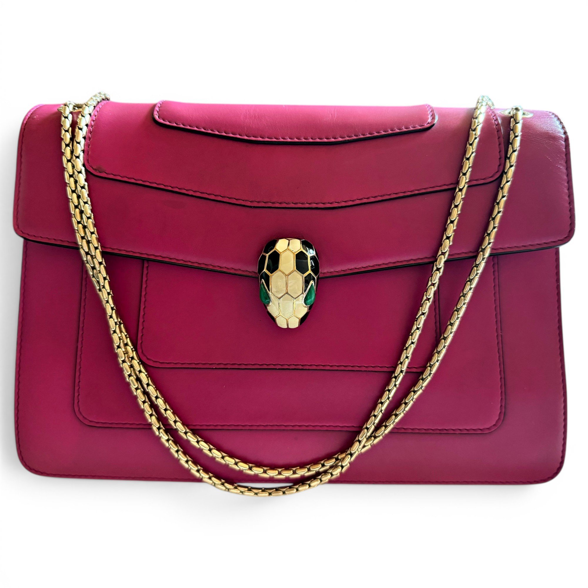 Serpenti leather handbag