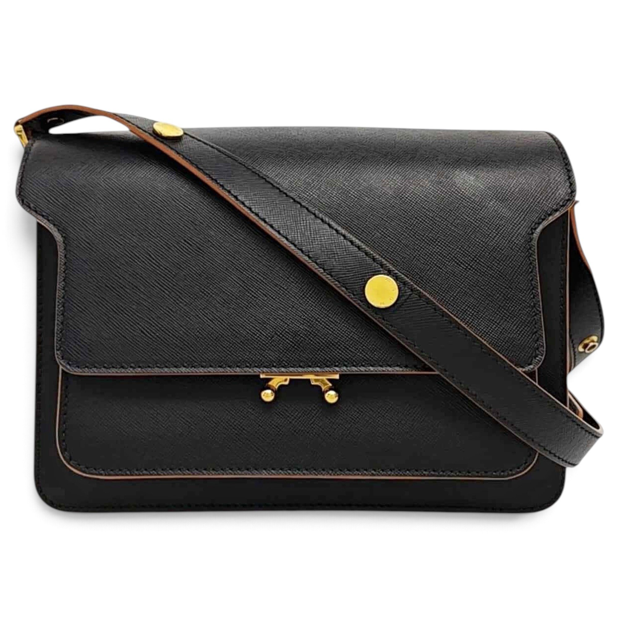 Trunk leather handbag