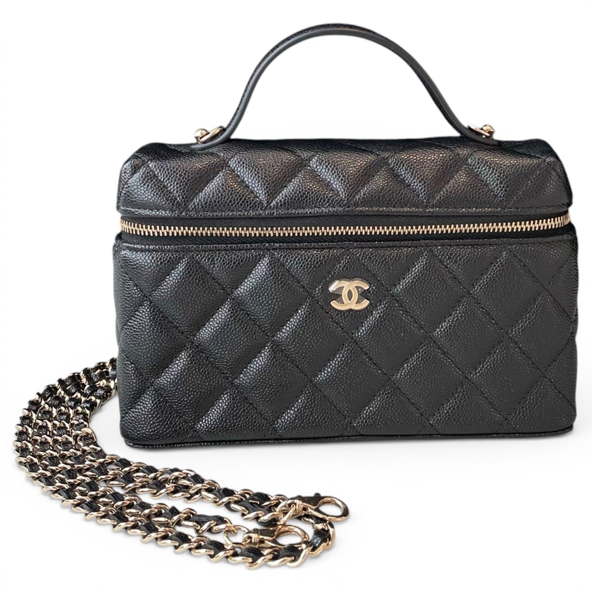 Vanity leather handbag