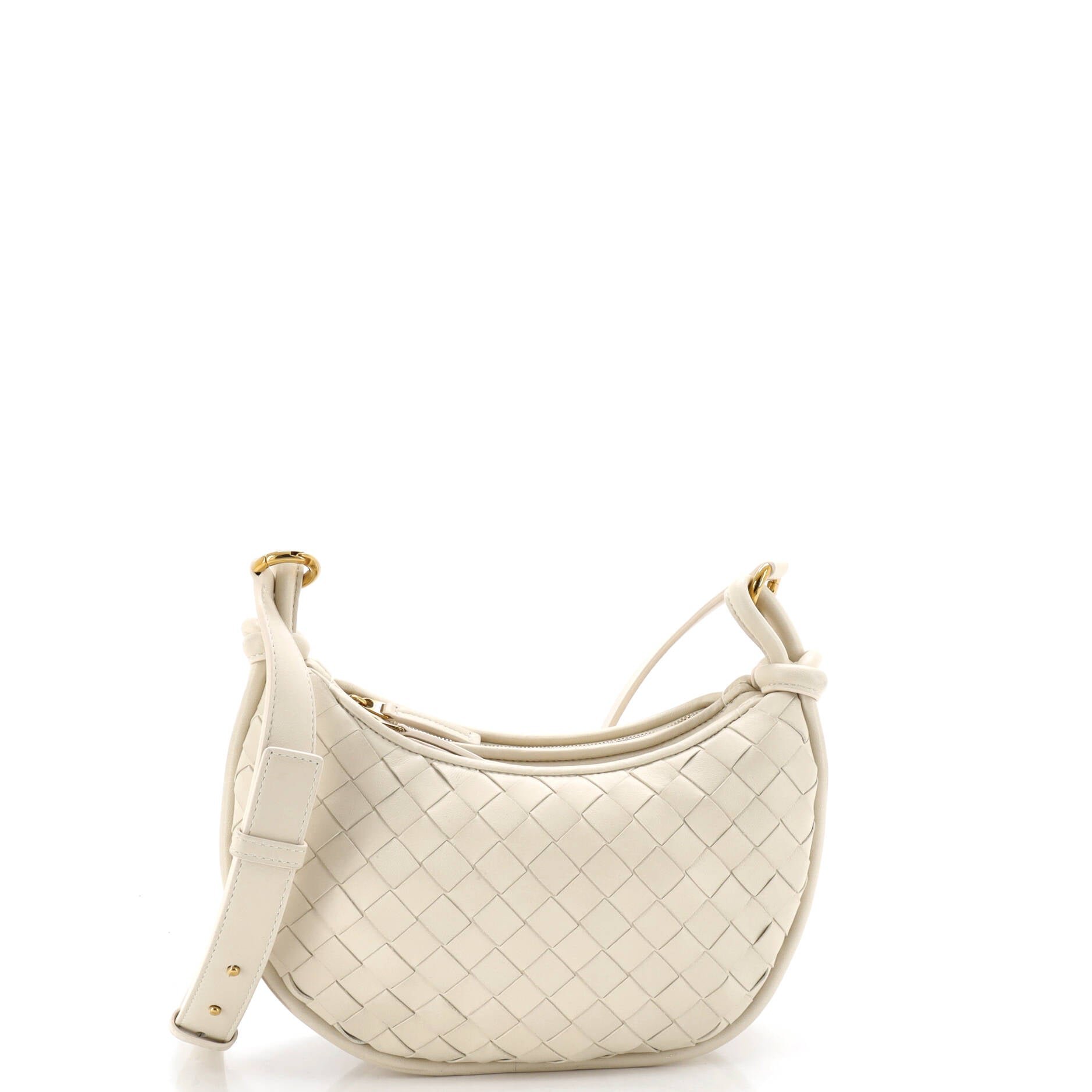Bottega Veneta Gemelli Crossbody Bag Intrecciato Leather Small