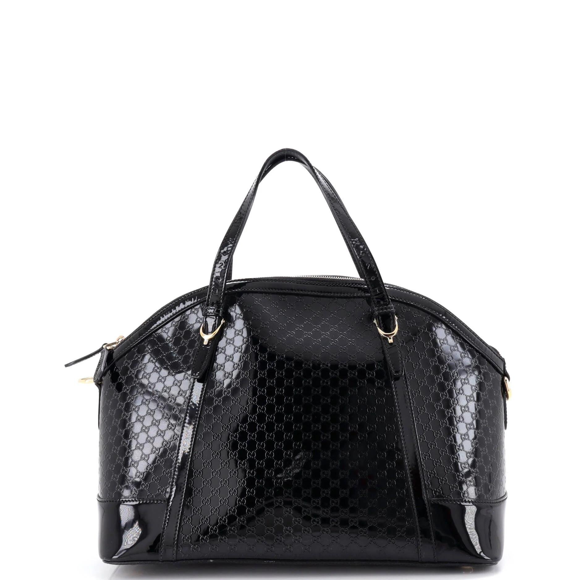 Patent leather handbag