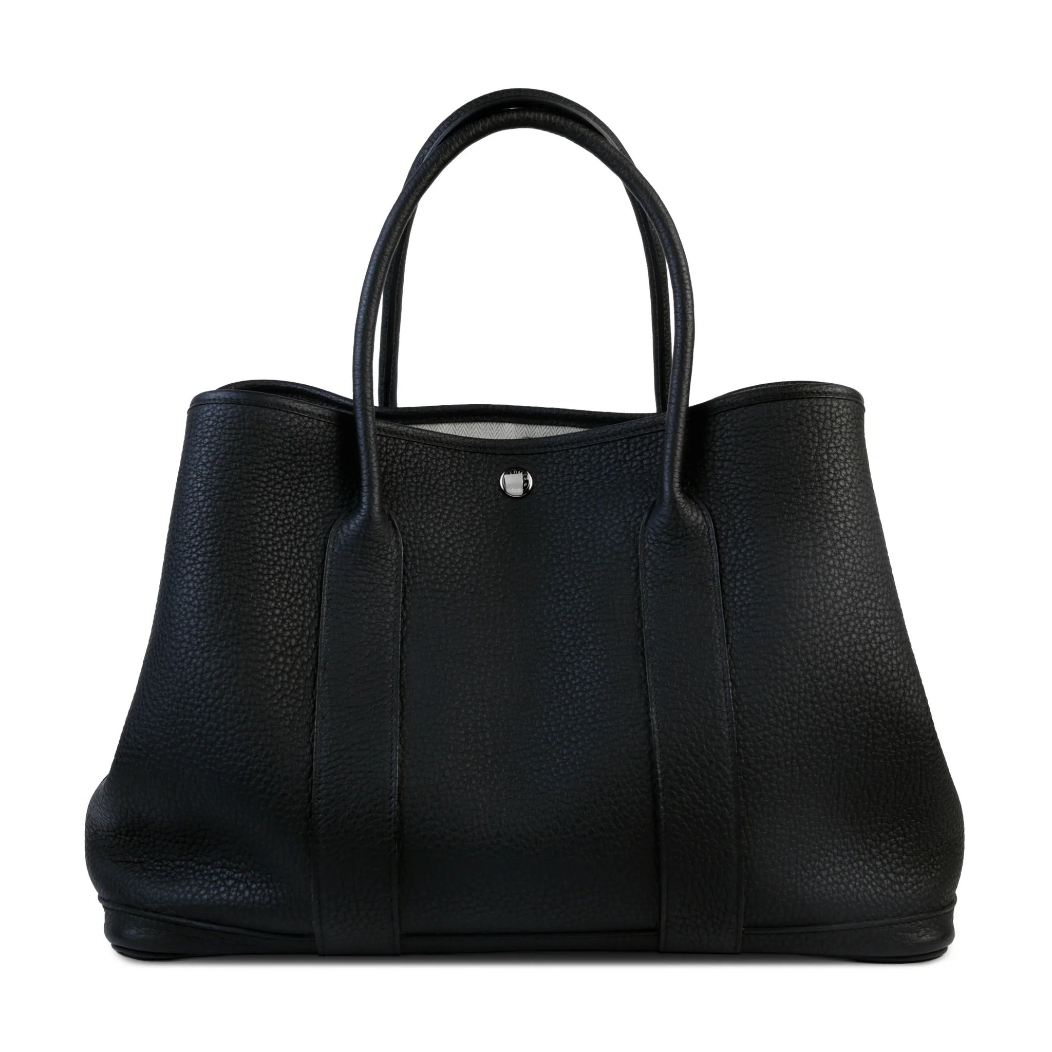 Excellent ( Rank SA ) HERMÈS Garden Party PM Noir (89) Negonda Palladium hardware W (2024)